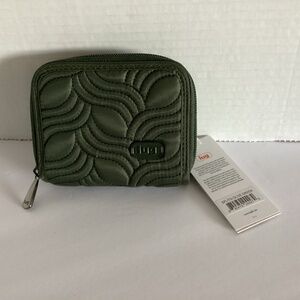 NWT Lug Splits RFID Wallet in Olive Green